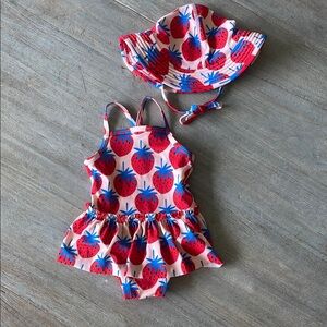 Hanna Andersson Strawberry Baby Swimsuit Set